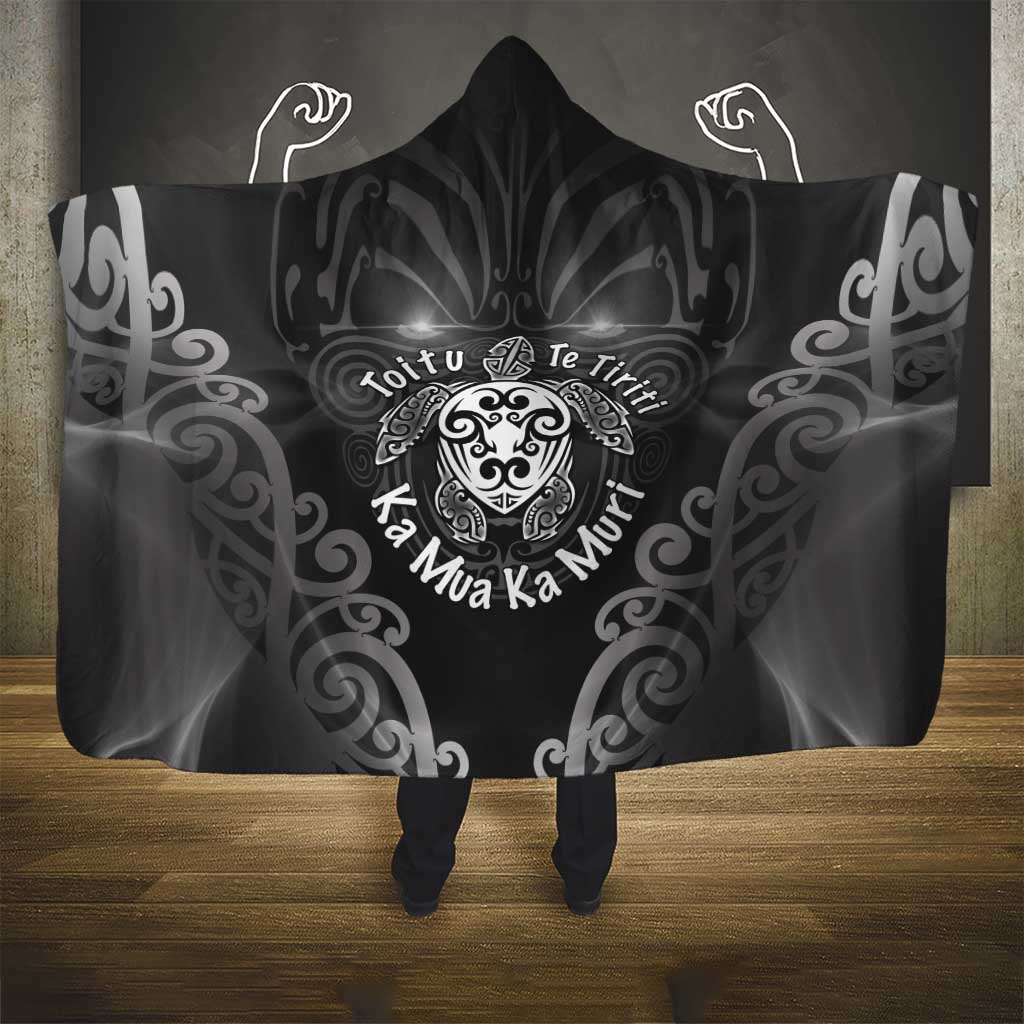 Aotearoa Toitu Te Tiriti Hooded Blanket Ka Mua Ka Muri