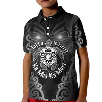 Aotearoa Toitu Te Tiriti Kid Polo Shirt Ka Mua Ka Muri