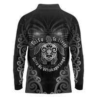 Aotearoa Toitu Te Tiriti Long Sleeve Polo Shirt Ka Mua Ka Muri