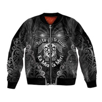 Aotearoa Toitu Te Tiriti Sleeve Zip Bomber Jacket Ka Mua Ka Muri