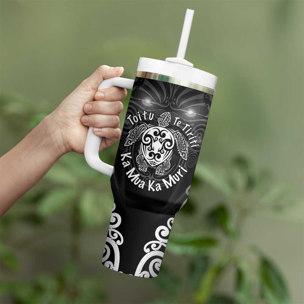 Aotearoa Toitu Te Tiriti Tumbler With Handle Ka Mua Ka Muri