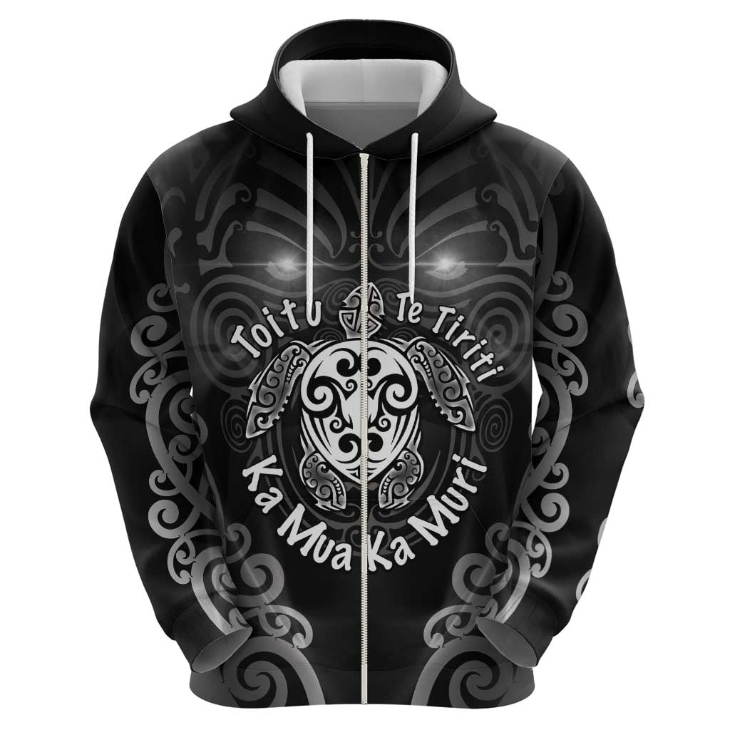 Aotearoa Toitu Te Tiriti Zip Hoodie Ka Mua Ka Muri