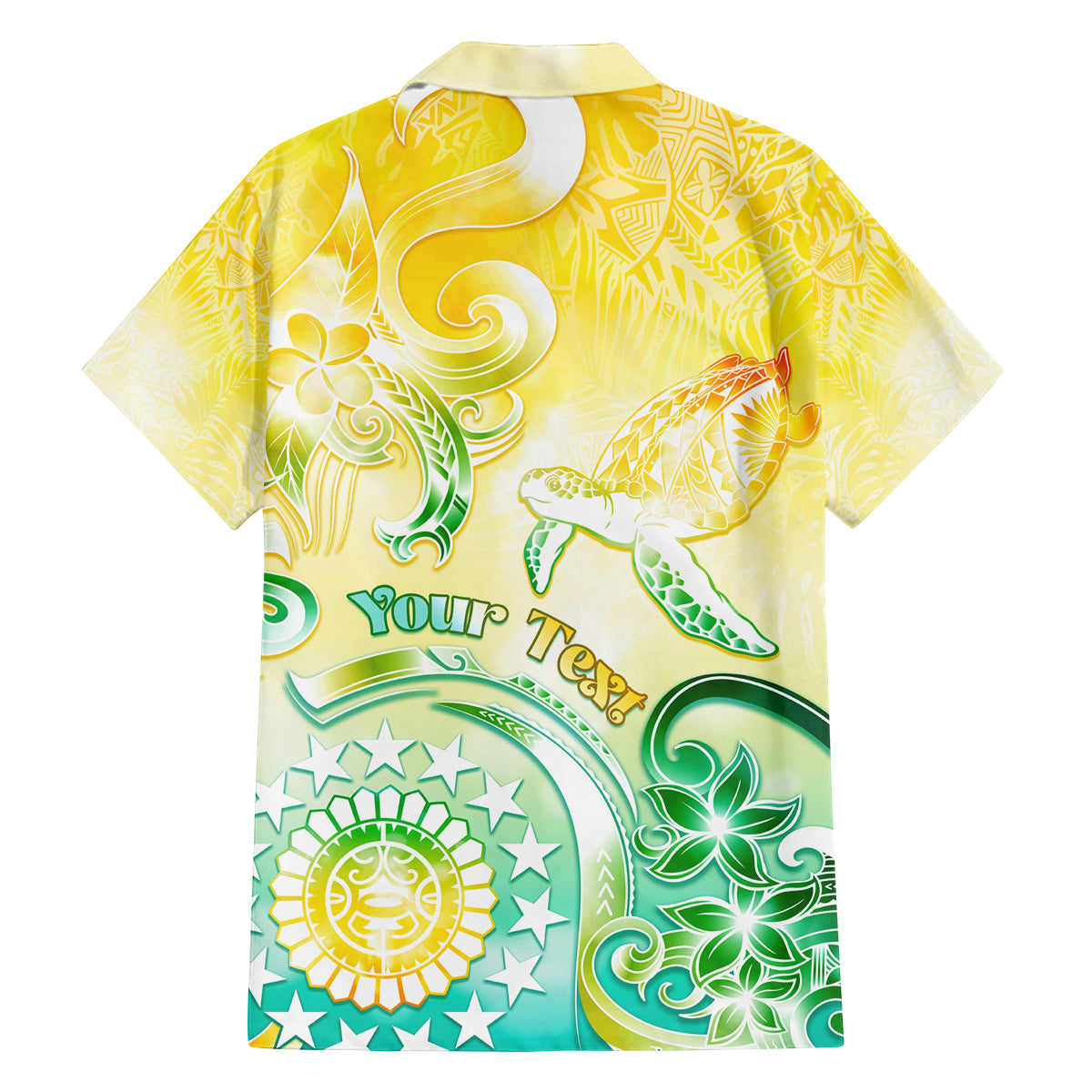 Personalised Cook Islands Kia Orana Family Matching Off Shoulder Long Sleeve Dress and Hawaiian Shirt Polynesian Turtle With Circle Stars LT05 - Polynesian Pride