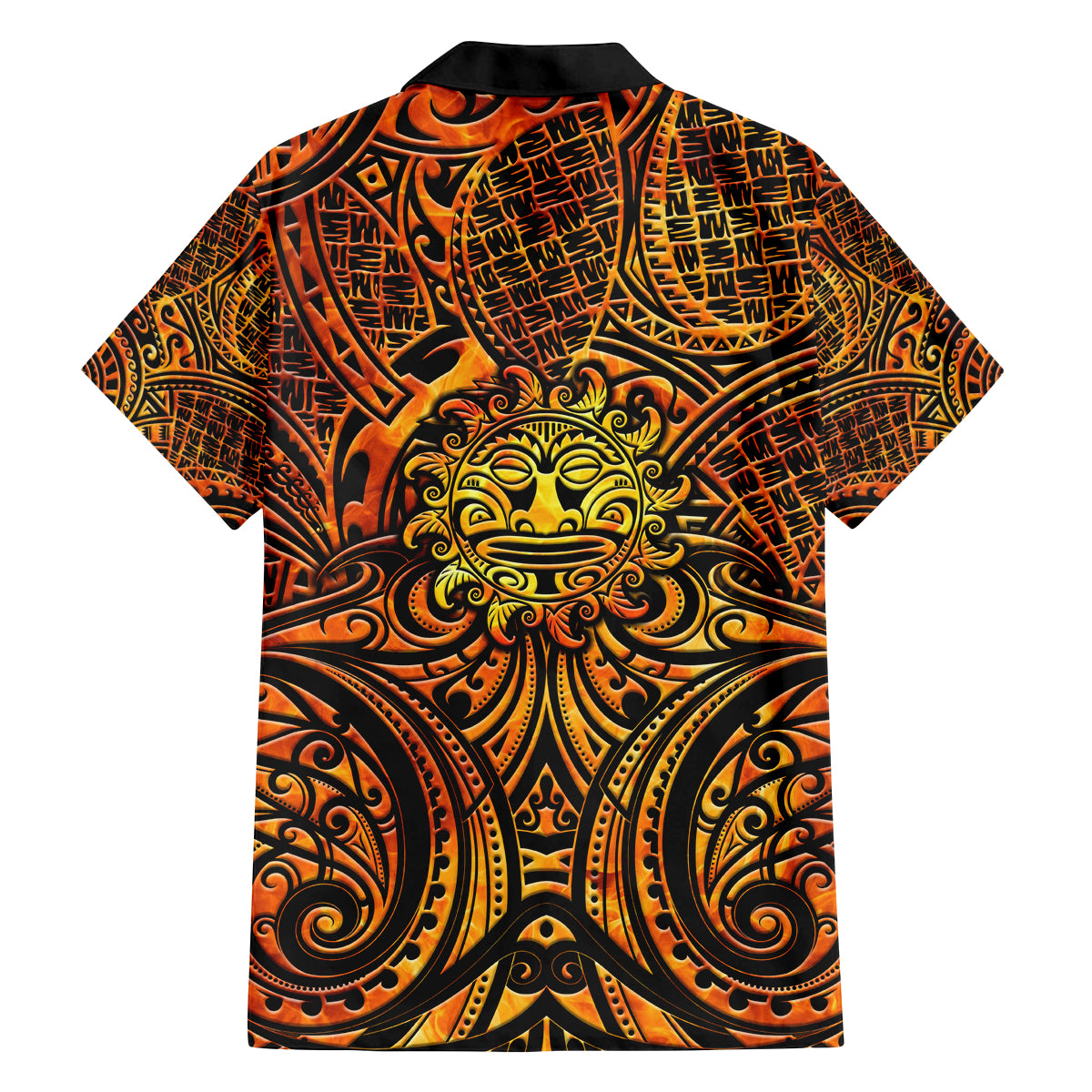 New Zealand Tamanuitera The Sun Family Matching Off The Shoulder Long Sleeve Dress and Hawaiian Shirt Maori Pattern LT05 - Polynesian Pride