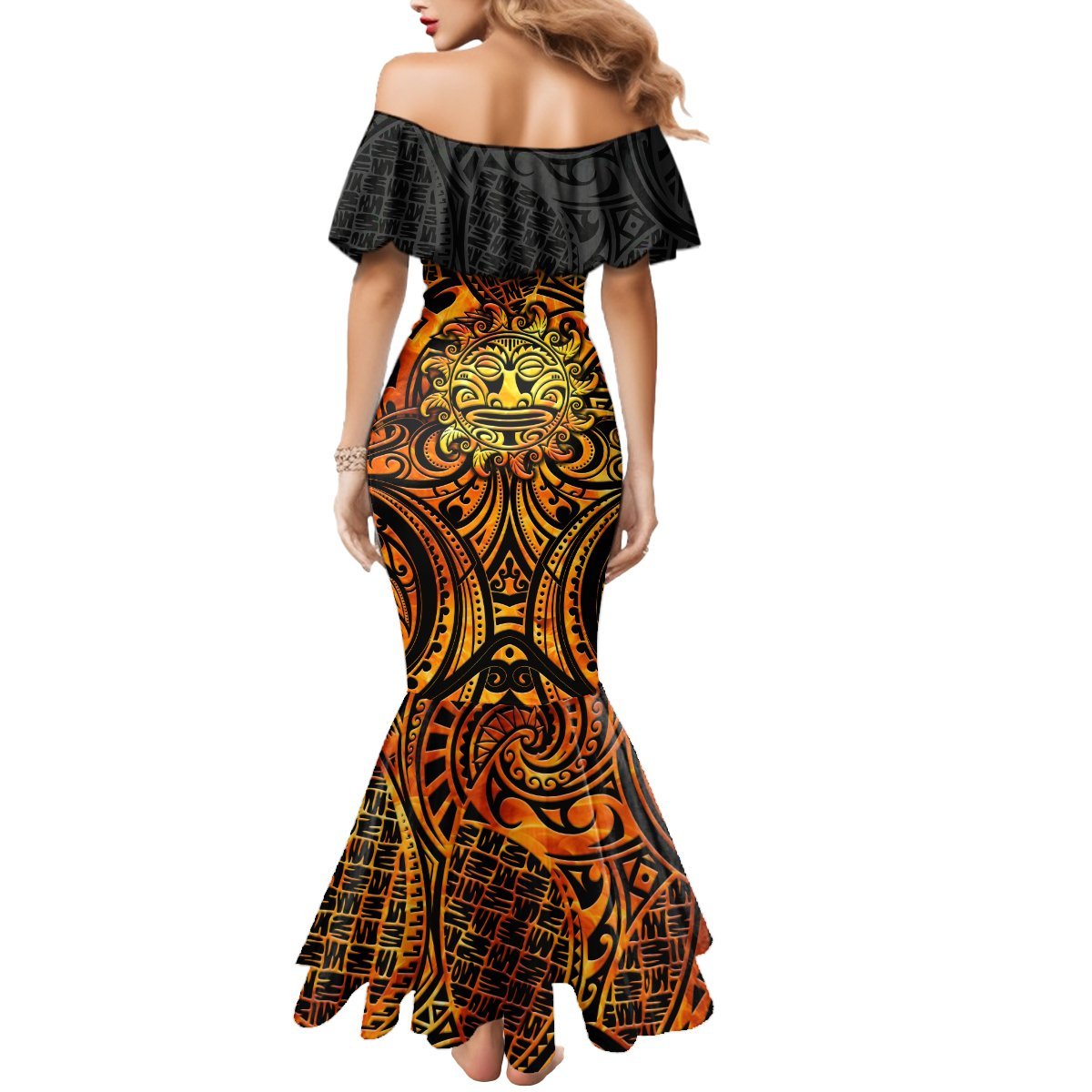 New Zealand Tamanuitera The Sun Mermaid Dress Maori Pattern LT05 - Polynesian Pride