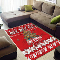 New Zealand Christmas In July Area Rug Maori Kiwi Xmas Tree - Red LT05 - Polynesian Pride