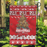 New Zealand Christmas In July Garden Flag Maori Kiwi Xmas Tree - Red LT05 Garden Flag Red - Polynesian Pride