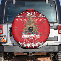 New Zealand Christmas In July Spare Tire Cover Maori Kiwi Xmas Tree - Red LT05 Red - Polynesian Pride