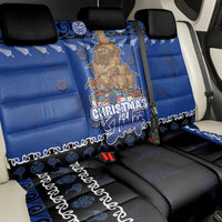 New Zealand July Christmas Back Car Seat Cover Maori Kiwi Xmas Tree - Blue LT05 - Polynesian Pride