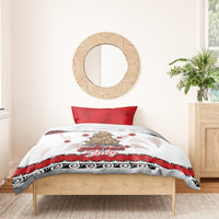 New Zealand July Christmas Bedding Set Maori Kiwi Xmas Tree - White