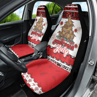 New Zealand July Christmas Car Seat Cover Maori Kiwi Xmas Tree - White LT05 - Polynesian Pride
