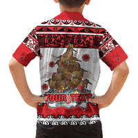 Personalised New Zealand July Christmas Family Matching Puletasi and Hawaiian Shirt Maori Kiwi Xmas Tree - White LT05 - Polynesian Pride