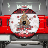 New Zealand July Christmas Spare Tire Cover Maori Kiwi Xmas Tree - White LT05 - Polynesian Pride