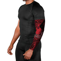 Hawaii King Kamehameha Arm Sleeves With Hawaiian Ipu Motifs Red Version