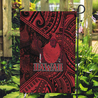 Hawaii King Kamehameha Garden Flag With Hawaiian Ipu Motifs Red Version