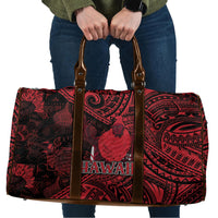 Hawaii King Kamehameha Travel Bag With Hawaiian Ipu Motifs Red Version LT05 Red - Polynesian Pride