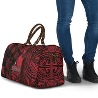 Hawaii King Kamehameha Travel Bag With Hawaiian Ipu Motifs Red Version LT05 - Polynesian Pride