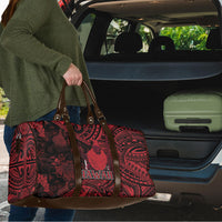 Hawaii King Kamehameha Travel Bag With Hawaiian Ipu Motifs Red Version LT05 - Polynesian Pride