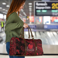 Hawaii King Kamehameha Travel Bag With Hawaiian Ipu Motifs Red Version LT05 - Polynesian Pride