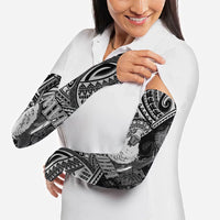 Hawaii King Kamehameha Arm Sleeves With Hawaiian Ipu Motifs Black Version