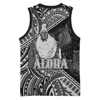 Hawaii King Kamehameha Basketball Jersey With Hawaiian Ipu Motifs Black Version LT05 - Polynesian Pride
