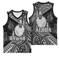 Hawaii King Kamehameha Basketball Jersey With Hawaiian Ipu Motifs Black Version LT05 - Polynesian Pride