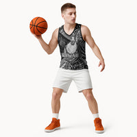 Hawaii King Kamehameha Basketball Jersey With Hawaiian Ipu Motifs Black Version LT05 - Polynesian Pride