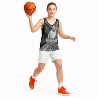Hawaii King Kamehameha Basketball Jersey With Hawaiian Ipu Motifs Black Version LT05 - Polynesian Pride