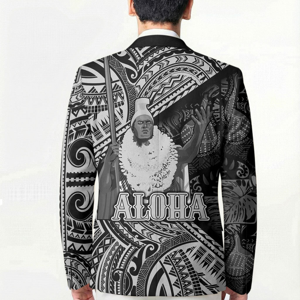 Hawaii King Kamehameha Blazer With Hawaiian Ipu Motifs Black Version