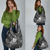 Hawaii King Kamehameha Grocery Bag With Hawaiian Ipu Motifs Black Version