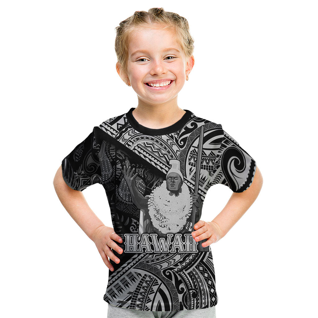 Hawaii King Kamehameha Kid T Shirt With Hawaiian Ipu Motifs Black Version