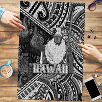 Hawaii King Kamehameha Puzzle With Hawaiian Ipu Motifs Black Version