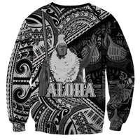 Hawaii King Kamehameha Sweatshirt With Hawaiian Ipu Motifs Black Version