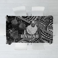 Hawaii King Kamehameha Tablecloth With Hawaiian Ipu Motifs Black Version
