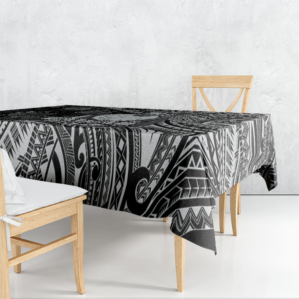 Hawaii King Kamehameha Tablecloth With Hawaiian Ipu Motifs Black Version