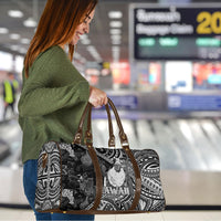 Hawaii King Kamehameha Travel Bag With Hawaiian Ipu Motifs Black Version
