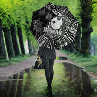Hawaii King Kamehameha Umbrella With Hawaiian Ipu Motifs Black Version