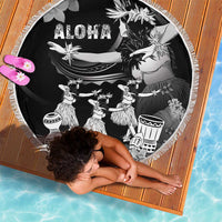 Hawaii Beautiful Hula Dancers Beach Blanket With Ipu Keke And Pahu Drum LT05 - Polynesian Pride