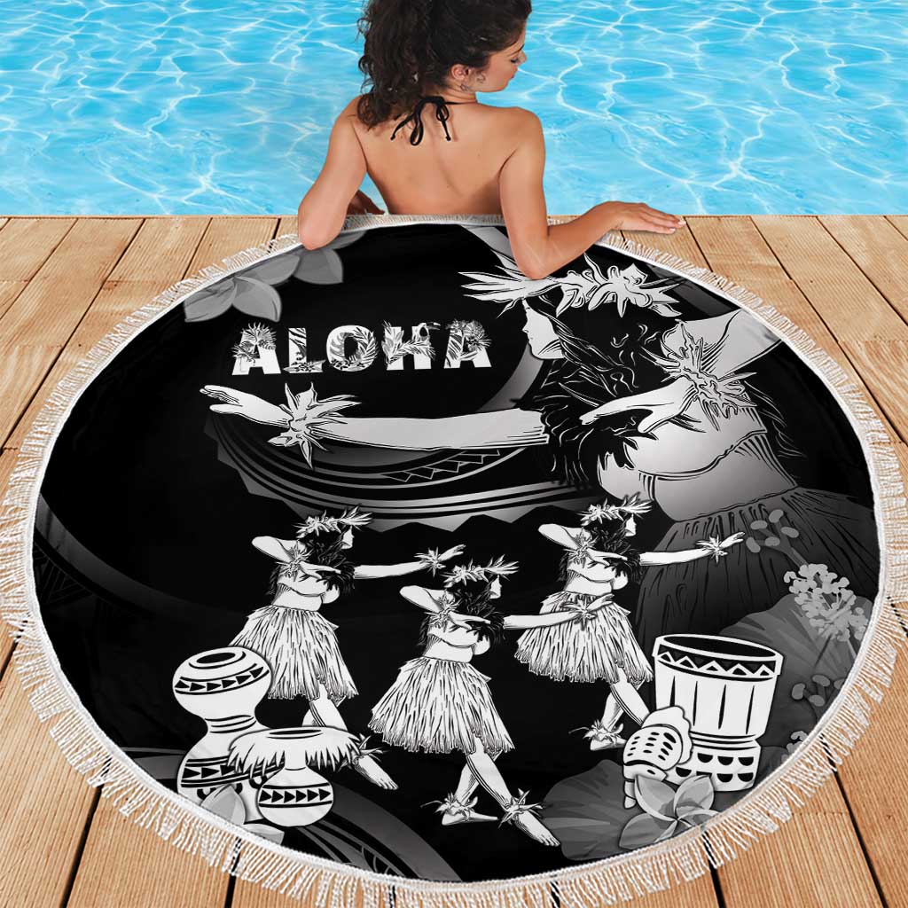 Hawaii Beautiful Hula Dancers Beach Blanket With Ipu Keke And Pahu Drum LT05 - Polynesian Pride