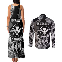 Hawaii Beautiful Hula Dancers Couples Matching Tank Maxi Dress and Long Sleeve Button Shirt With Ipu Keke And Pahu Drum LT05 - Polynesian Pride