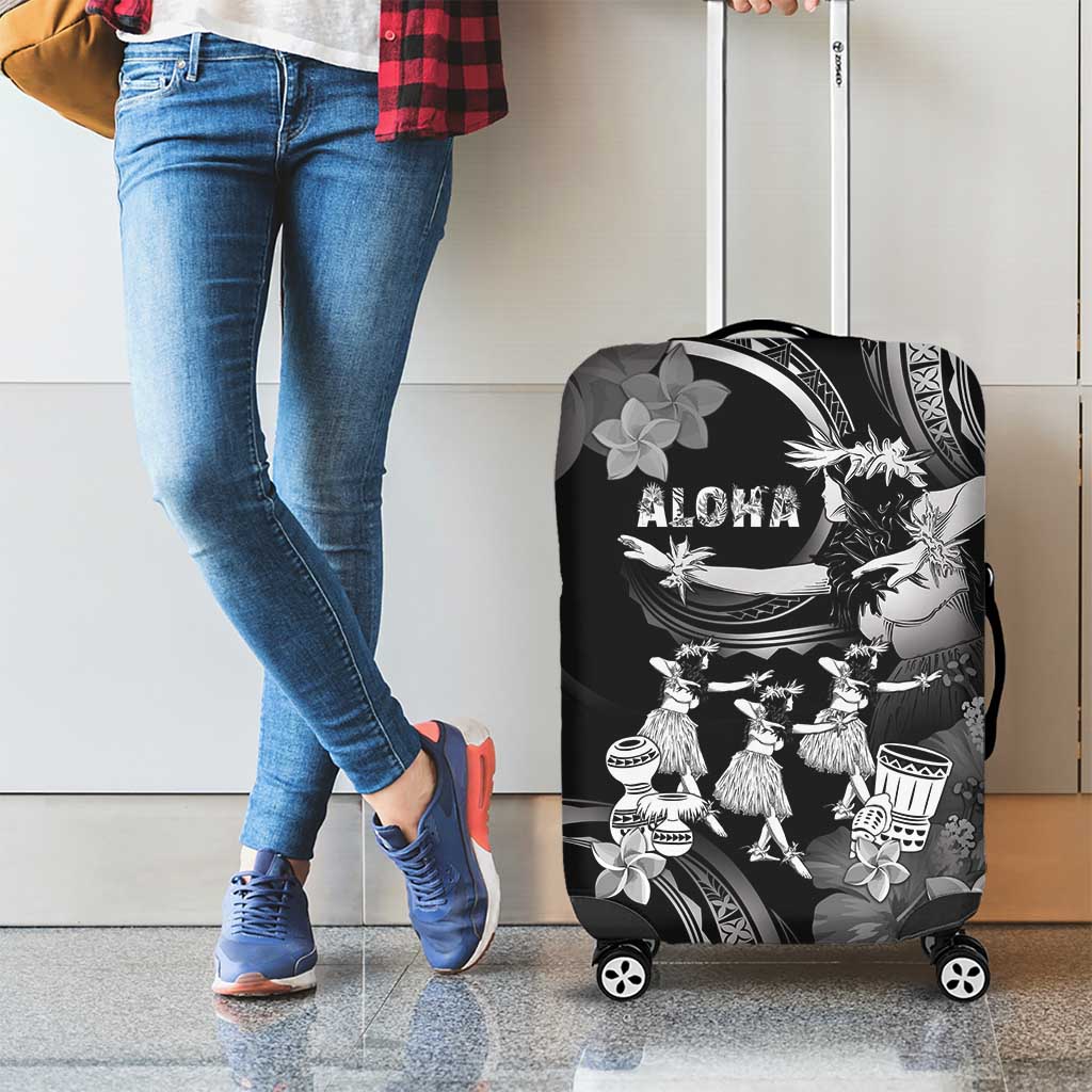 Hawaii Beautiful Hula Dancers Luggage Cover With Ipu Keke And Pahu Drum