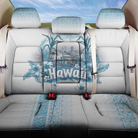 Hawaii Sugar Plantation Back Car Seat Cover With Hawaiian Tapa Pattern LT05 One Size White - Polynesian Pride