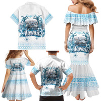 Hawaii Sugar Plantation Family Matching Mermaid Dress and Hawaiian Shirt With Hawaiian Tapa Pattern LT05 - Polynesian Pride