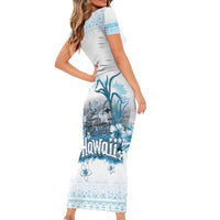 Hawaii Sugar Plantation Family Matching Short Sleeve Bodycon Dress and Hawaiian Shirt With Hawaiian Tapa Pattern LT05 - Polynesian Pride