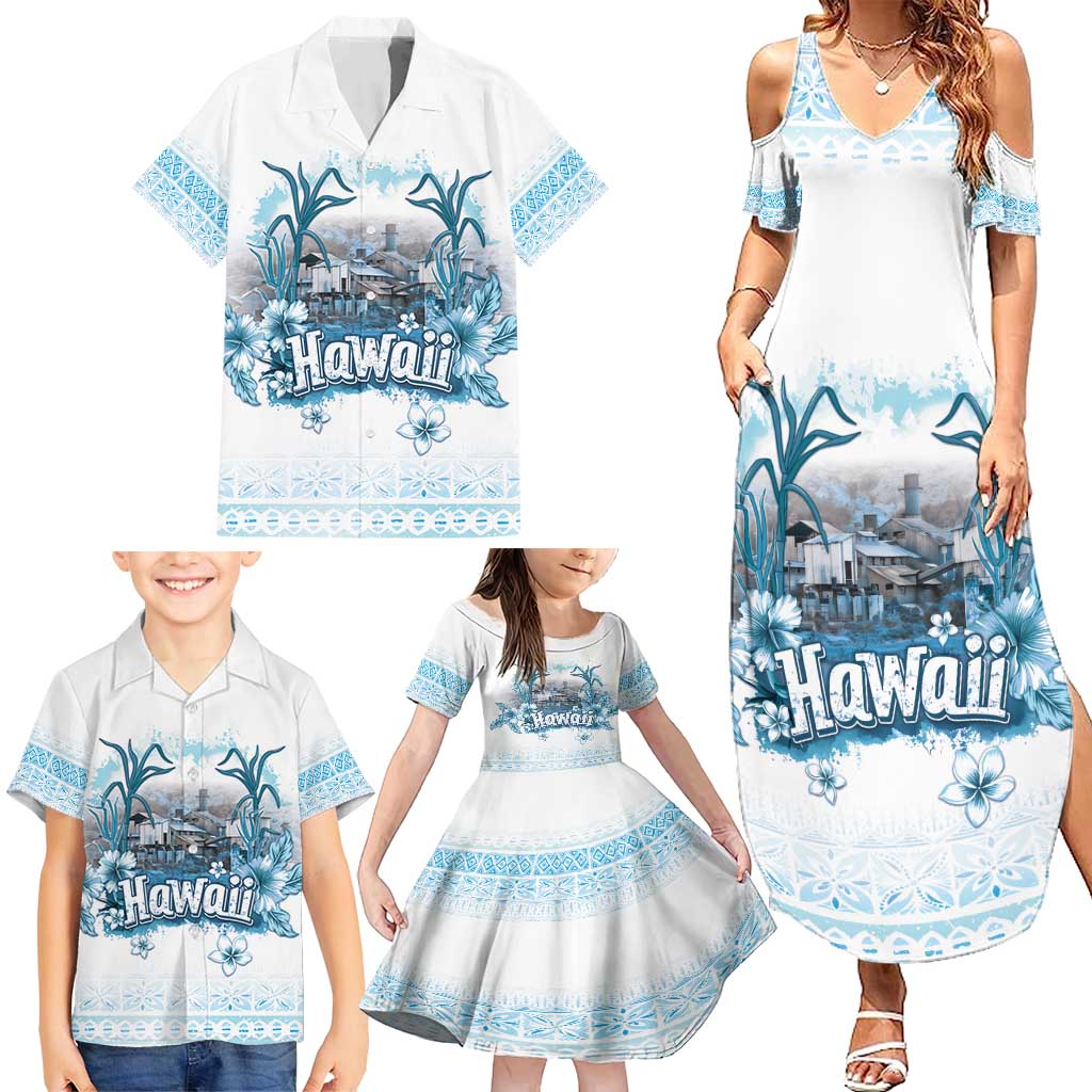 Hawaii Sugar Plantation Family Matching Summer Maxi Dress and Hawaiian Shirt With Hawaiian Tapa Pattern LT05 - Polynesian Pride