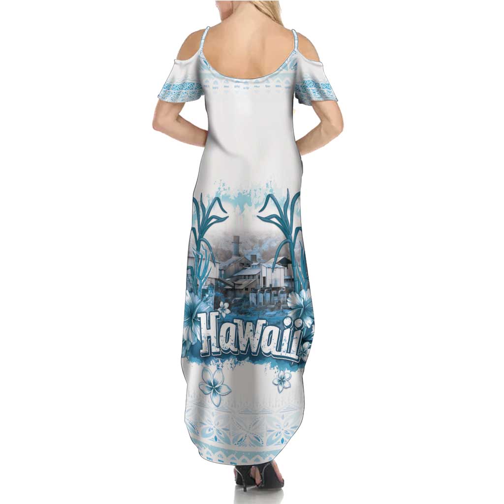 Hawaii Sugar Plantation Family Matching Summer Maxi Dress and Hawaiian Shirt With Hawaiian Tapa Pattern LT05 - Polynesian Pride