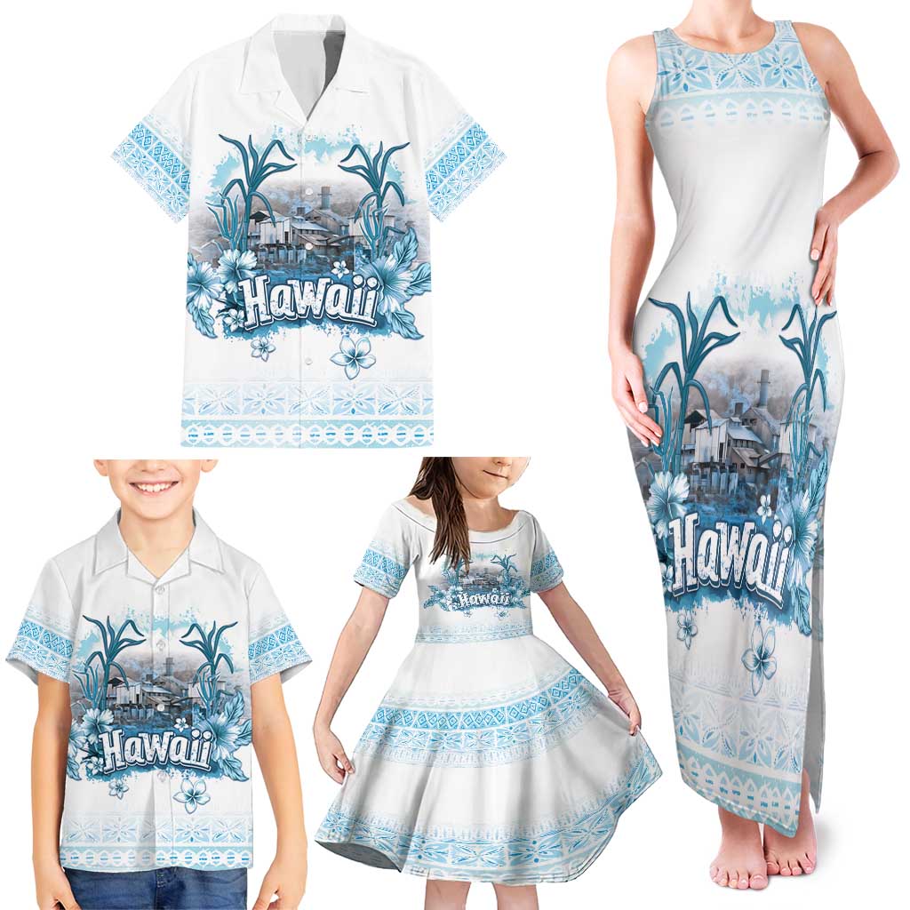 Hawaii Sugar Plantation Family Matching Tank Maxi Dress and Hawaiian Shirt With Hawaiian Tapa Pattern LT05 - Polynesian Pride