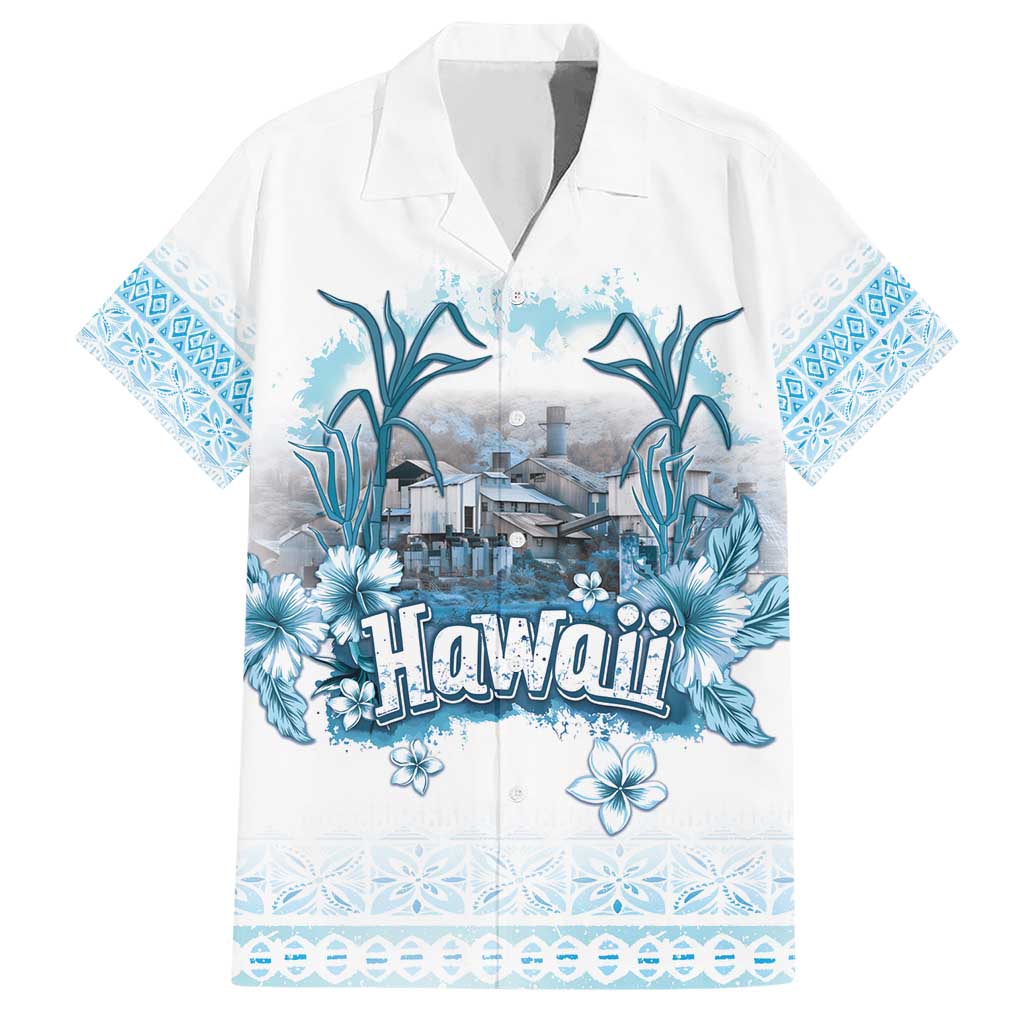 Hawaii Sugar Plantation Hawaiian Shirt With Hawaiian Tapa Pattern LT05 White - Polynesian Pride