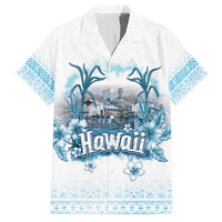 Hawaii Sugar Plantation Hawaiian Shirt With Hawaiian Tapa Pattern LT05 White - Polynesian Pride