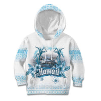 Hawaii Sugar Plantation Kid Hoodie With Hawaiian Tapa Pattern LT05 Hoodie White - Polynesian Pride